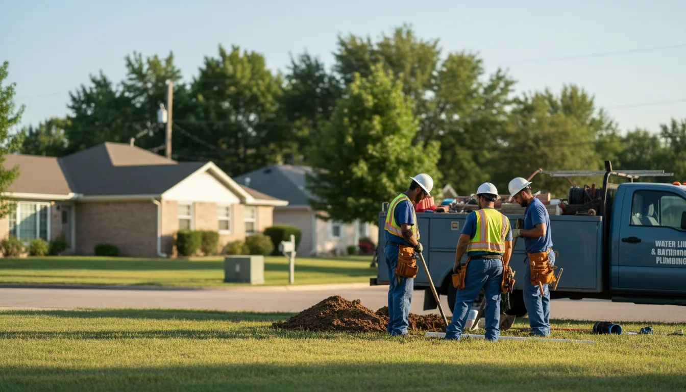 Residential water line and bathroom plumbing service in Tahoka, TX